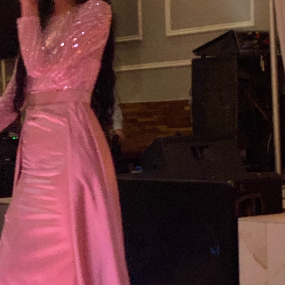 Gold Pleated One Shoulder Gown for Weddings